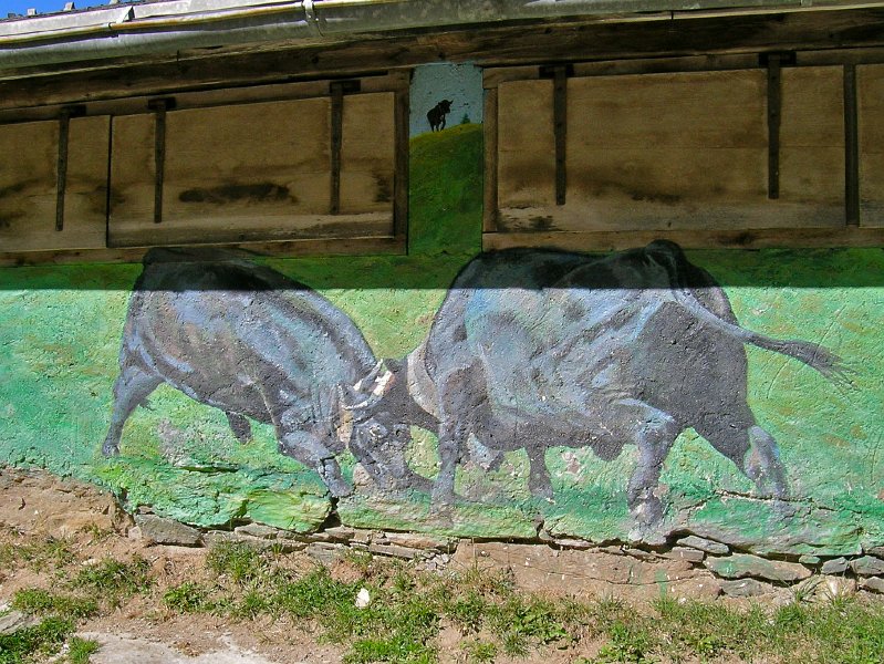 DSCN0612.jpg - Wandmalerei auf der Alp "Le Tronc"