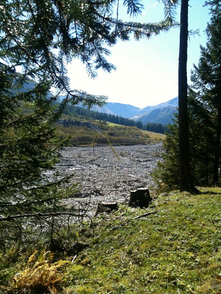 IMG_0697.jpg - Blick bergw�rts - Steinw�ste im Bachbett der Dranse