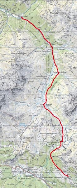 costainas.jpg - L� - Pass da Costainas - Alp Astras - God Tamagur - S-charl; 14 km ; 4h