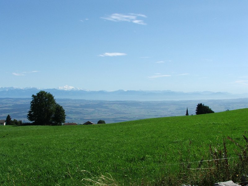 DSCF4655.jpg - Ausblick oberhalb von Bullet: Mont-Blanc und Genfersee